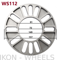 проставка колесного диска WS-112  6 мм универсальная 4 / 5 отверстий PCD 93-135