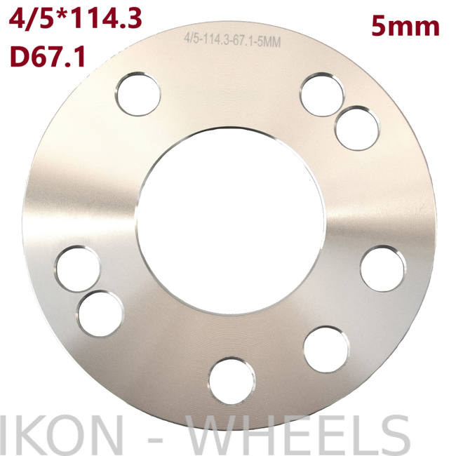 проставка колесного диска 5 мм PCD 4х114,3 / 5х114,3 D67,1